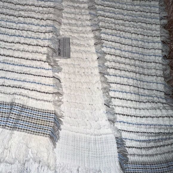 Inup Home Cotton Summer Throw Waffle Weave
White,taupe, black, grey and blue - Picture 5 of 9